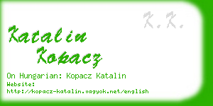 katalin kopacz business card